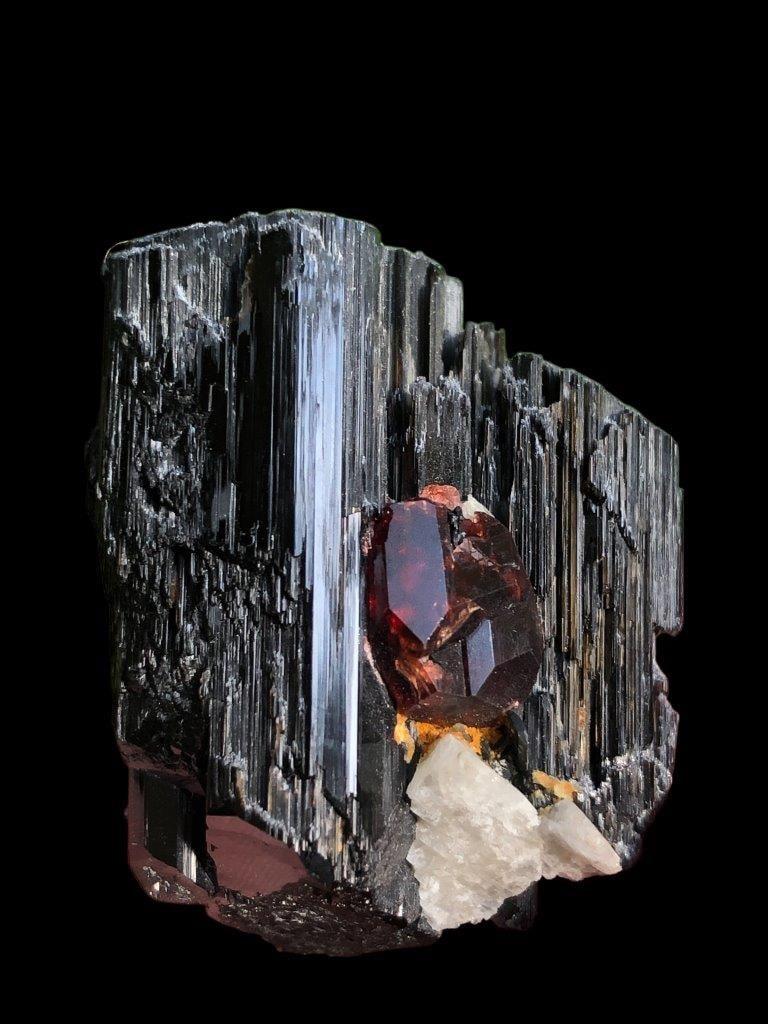 40 Grams Natural Garnet Crystals with Black Tourmaline ? Raw Red Garnet Mineral Specimen for: 40 Grams Natural Garnet Crystals with Black Tourmaline ? Raw Red Garnet Mineral Specimen for Collection & D?cor -38X30X30 mm Shipping Rate: FREE SHIPPING .shipping rates are determined by Parcel weigh