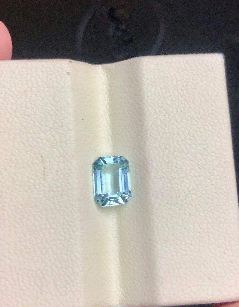 1.45 Carats Natural Aquamarine Gemstone ? Stunning Blue Faceted Loose Stone - 8X6X4 mm: 1.45 Carats Natural Aquamarine Gemstone ? Stunning Blue Faceted Loose Stone - 8X6X4 mm Shipping:
