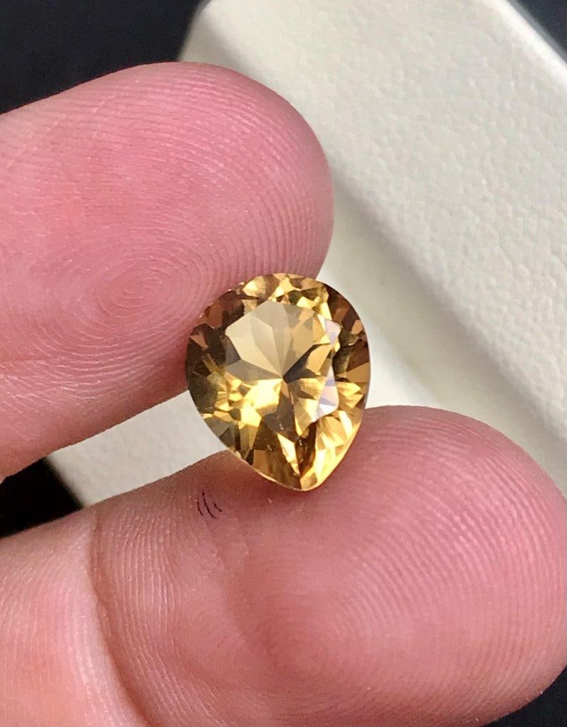 3.40 cts Natural Lemon Quartz Loose Stone Premium Gemstone for Rings & Pendants - 11X9X7 mm (1 of 5)