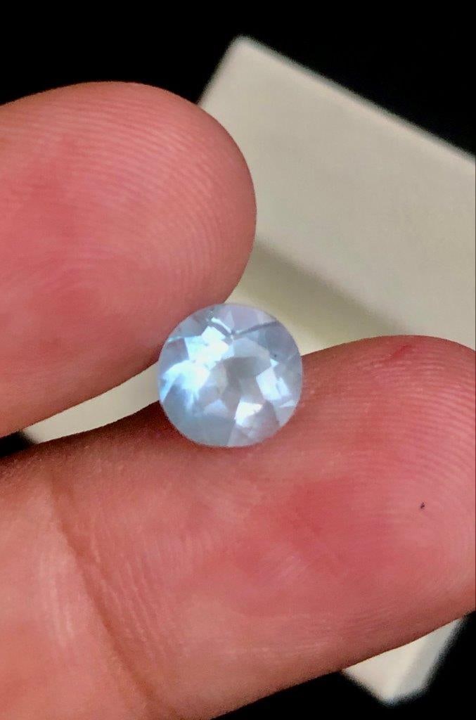 1.50 Carats Natural Aquamarine Loose Gemstone - 8X6X5 mm: 1.50 Carats Natural Aquamarine Loose Gemstone - 8X6X5 mmShipping:
