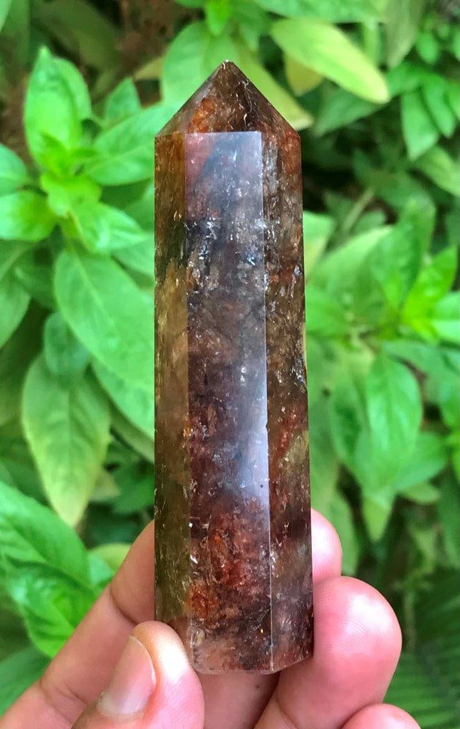 Golden Healer Fire Quartz Crystal Tower Natural Energy Point - 76.91 Grams - 90X20X18 mm: Golden Healer Fire Quartz Crystal Tower Natural Energy Point - 76.91 Grams - 90X20X18 mm Shipping: $30.00. Shipping rates are determined by Parcel weight and destination.