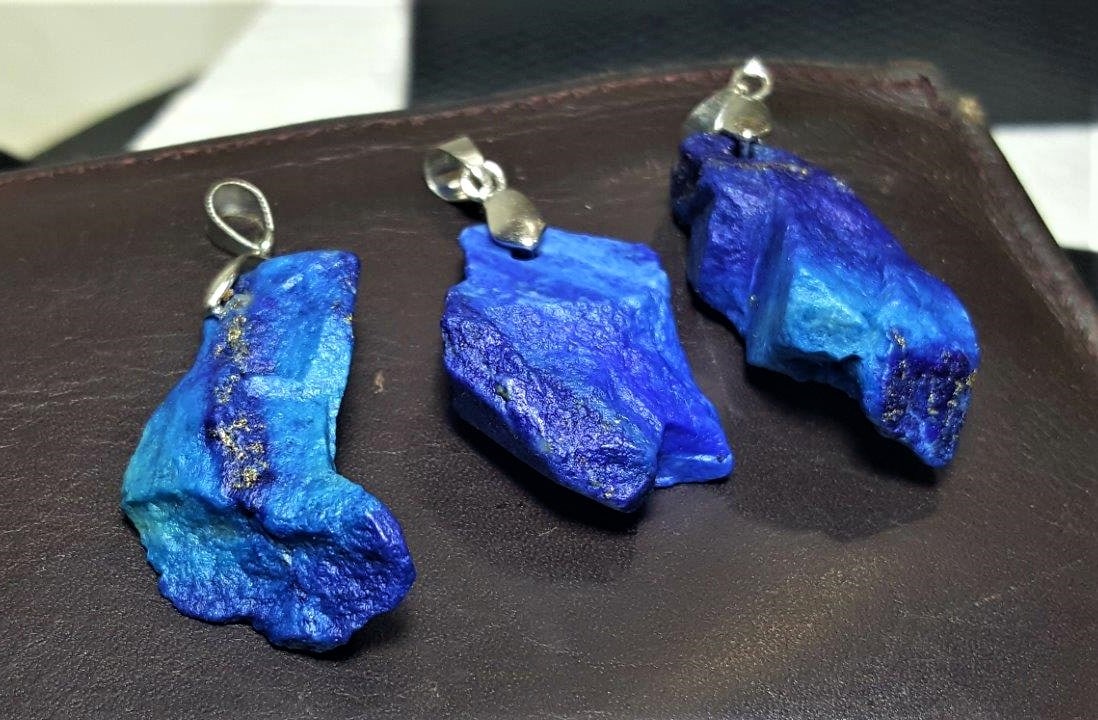 Royal Blue Lapis Lazuli Healing Pendants: Royal Blue Lapis Lazuli Healing Pendants Shipping: $23.00. Shipping rates are determined by Parcel weight and destination.