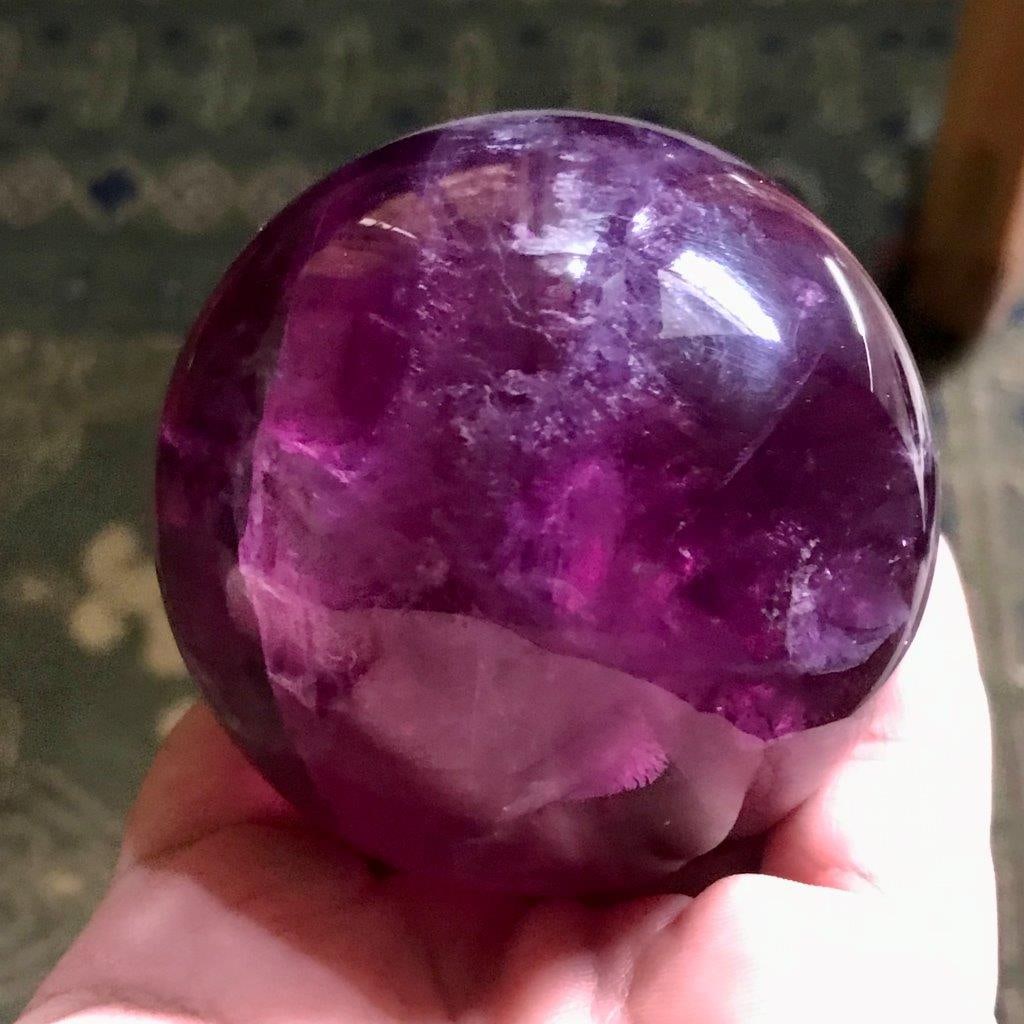 Natural Purple Fluorite Sphere AAA Quality Collector Crystal - 500 Grams - Diameter 67 mm: Natural Purple Fluorite Sphere AAA Quality Collector Crystal - 500 Grams - Diameter 67 mm Shipping: $60.00. Shipping rates are determined by Parcel weight and destination.