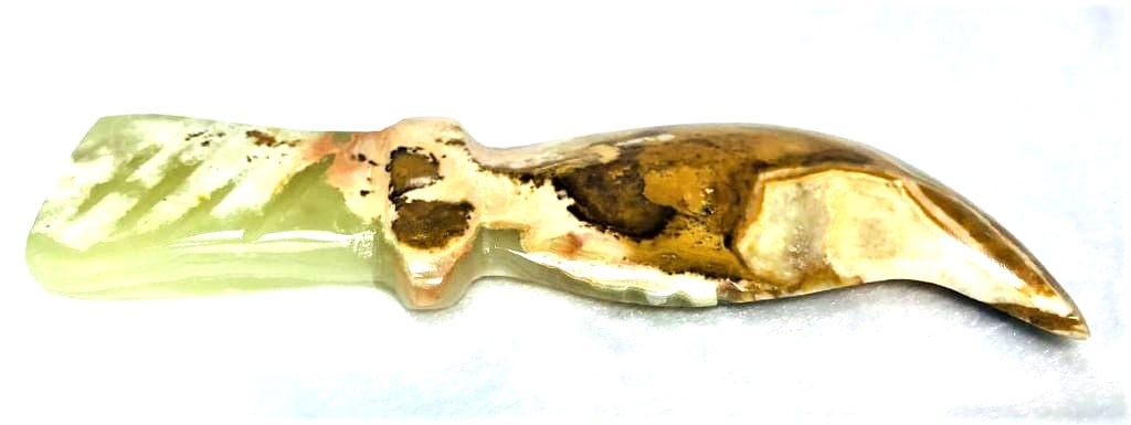 Onyx green multi shade knife - 53.8G: Onyx green multi shade knife - 108X31.5mm - 53.8G Shipping: $23.00. Shipping rates are determined by Parcel weight and destination.