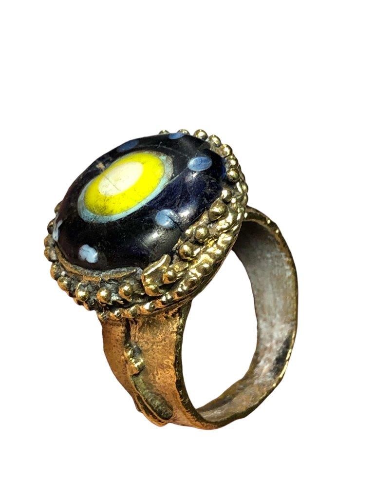 Very Unique Fashion Agate Ring - Vintage Jewelry (1 of 4)