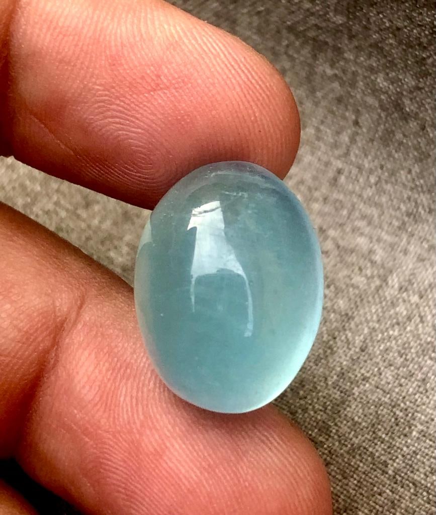 22.10 Carats Beautiful Natural Aquamarine Cab - 20X15X11 mm (1 of 2)
