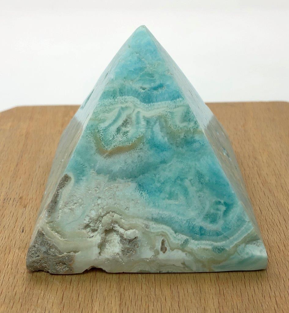 251 Grams Caribbean Calcite Pyramid Natural Polished Healing Crystal - 2.5X2.5X2.5 INCH: 251 Grams Caribbean Calcite Pyramid Natural Polished Healing Crystal - 2.5X2.5X2.5 INCHShipping Rate: $65.00 .shipping rates are determined by Parcel weight and destination.Combined shipping: We offer