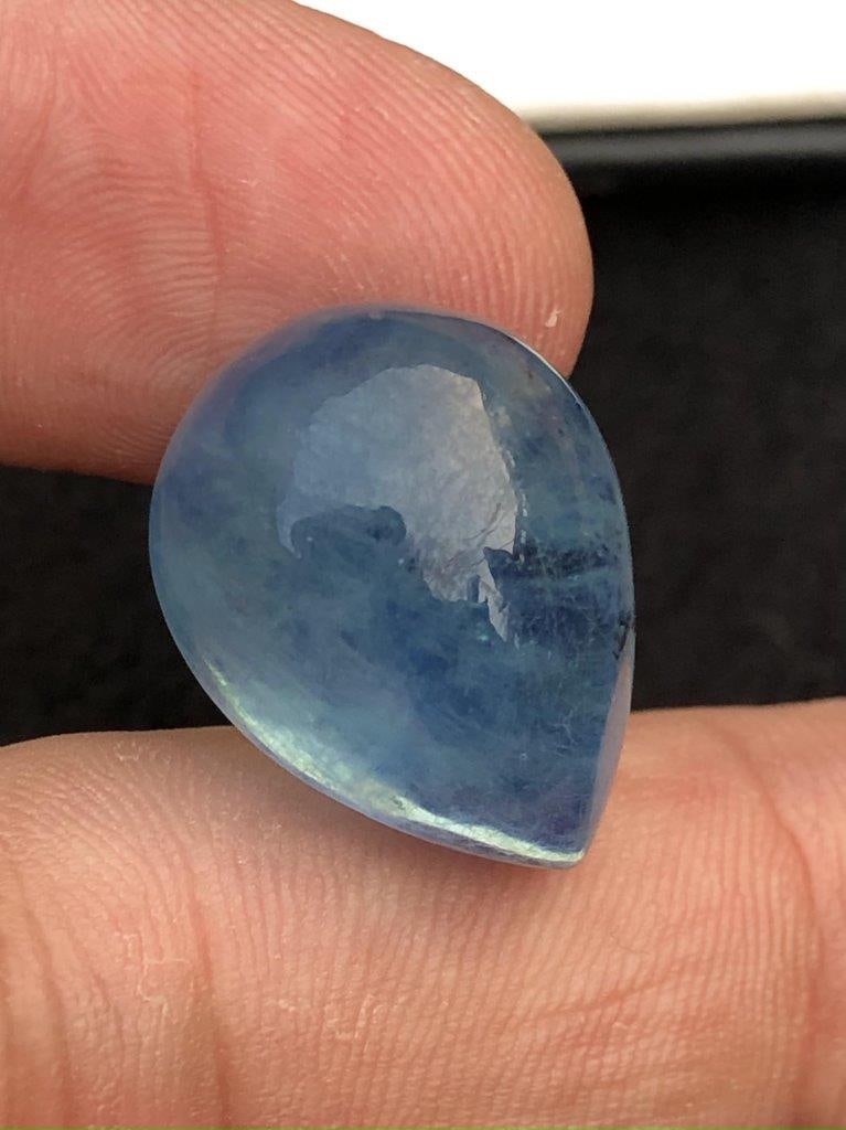 23.45 carats Natural Aquamarine Cabochon Loose Gemstone - 20X16X10 mm (1 of 5)