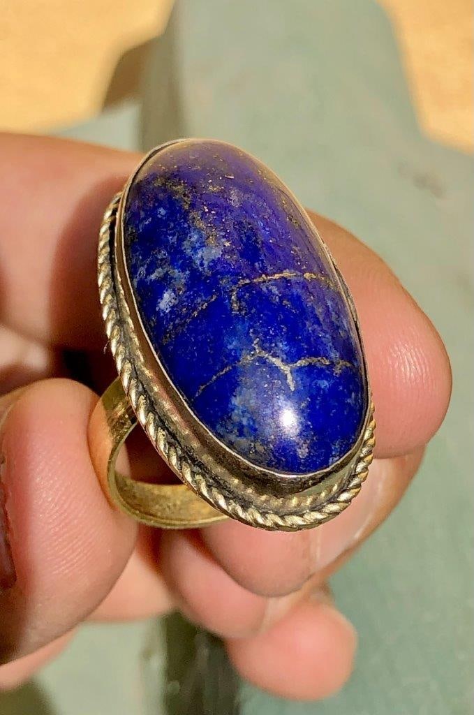 Lapis Lazuli ring, Boho ring, Vintage ring, Gift ring, Gift for her, Gifts for him (1 of 4)