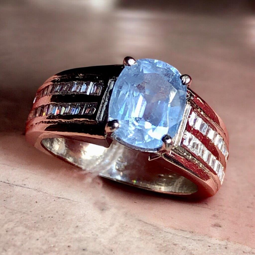 Natural Ghoshanite RING in Sterling Silver - Ring Size 10 US: Natural Ghoshanite RING in Sterling Silver - Ring Size 10 USStone Weight: 3 CaratsRing Size: 10 US(Adjustable)Ring Weight: 8.90 GramsMetal: Silver Choose design of your own and we will make it for