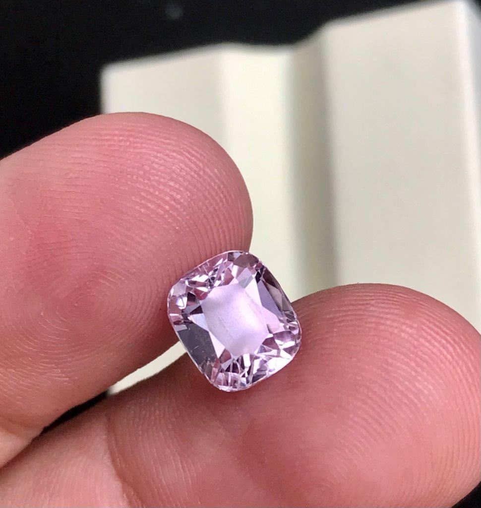 Natural Pink Kunzite Gemstone Soft Baby Pink Color - 3.15 Carats - 8X7X7 mm: Natural Pink Kunzite Gemstone Soft Baby Pink Color - 3.15 Carats - 8X7X7 mm