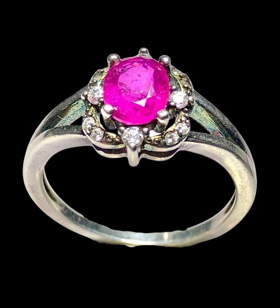 Ruby ring In Pure Silver Metal, July birthstone ring (1 of 5)