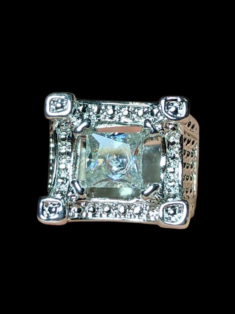 Rhodium Plated Zirconia Wheel Solitaire Copper Ring: Rhodium Plated Zirconia Wheel Solitaire Copper Ring FREE SHIPPING Shipping rates are determined by Parcel weight and destination.