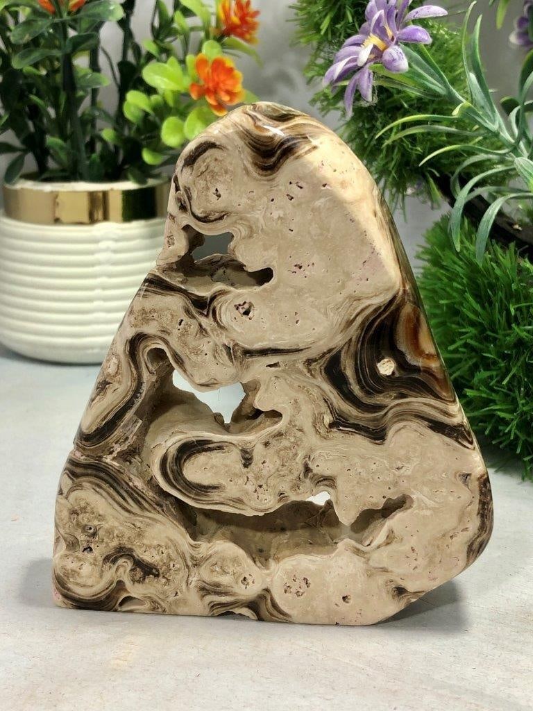 AAA Quality Choclate Calcite Freefoam Tumblr 900 Grams (1 of 3)