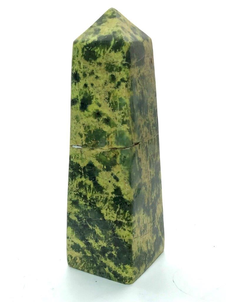 Natural Green Serpentine Tower Beautiful Polished Crystal Obelisk - 250 Grams - 108X33X22 mm (1 of 5)