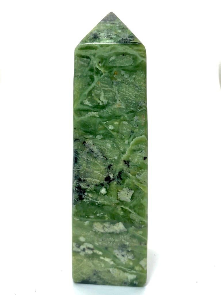 Natural Jungle Green Serpentine Tower Polished Crystal Obelisk - 210 Grams - 105X30X23 mm (1 of 4)