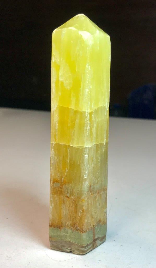 Banded Calcite Crystal Tower Natural Gemstone Point 222 Grams: Banded Calcite Crystal Tower Natural Gemstone Point Shipping: $33.00. Shipping rates are determined by Parcel weight and destination.