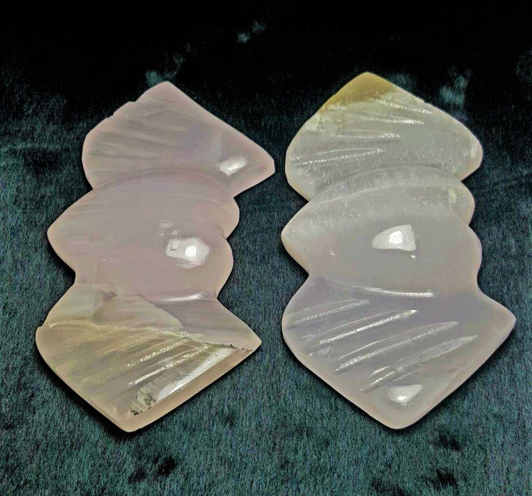 Perfect Polished Pink Calcite Wings: Perfect Polished Pink Calcite Wings Shipping: $23.00. Shipping rates are determined by Parcel weight and destination.