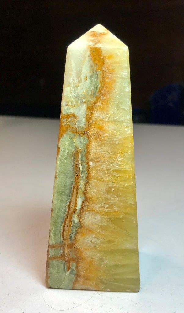 Natural Banded Calcite Crystal Point Stunning Layered Tower 700 Grams (1 of 6)