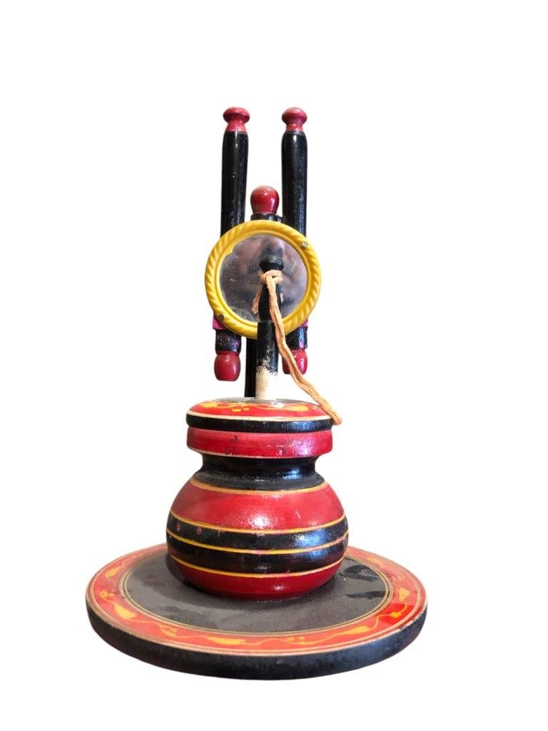 Hand Painted Wooden Butter Churn (10 x 6.5 inches, 348g) - Traditional Folk Art Decor (1 of 7)