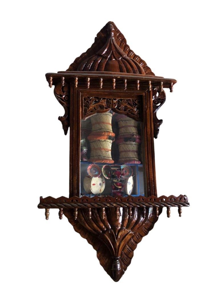 Hand Carved Wooden Mirror Frame (15.5 x 11.5 inches, 2kg) - Ornate Wall Decor: Hand Carved Wooden Mirror Frame (15.5 x 11.5 inches, 2kg) - Ornate Wall Decor FREE SHIPPING: