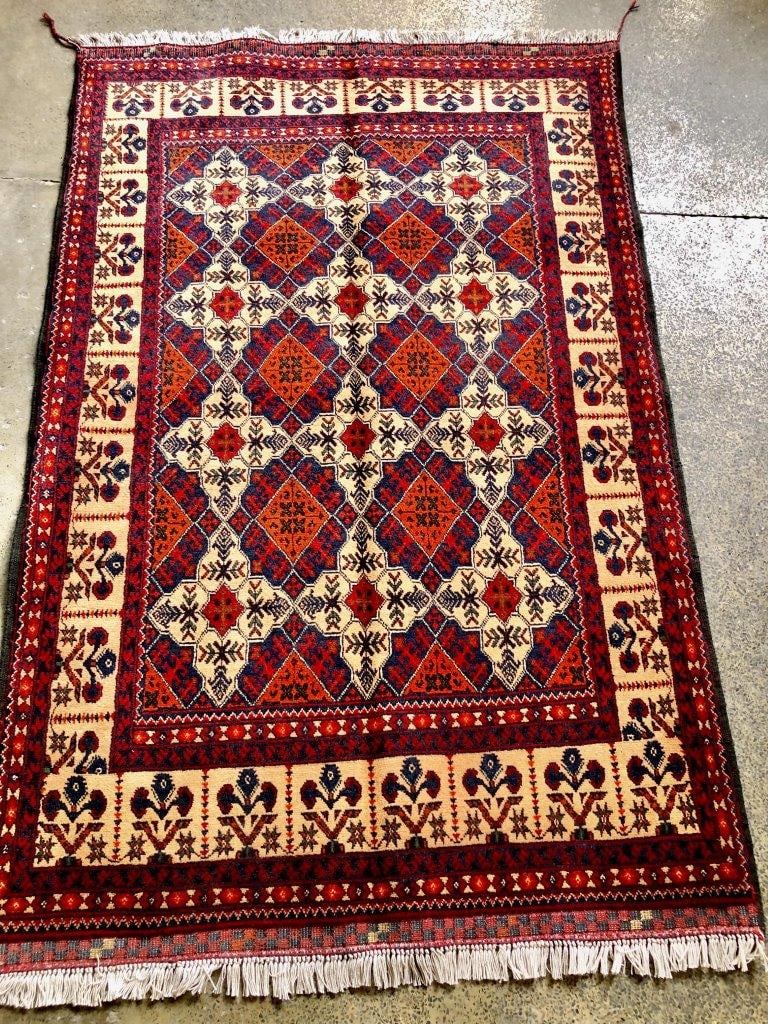 Afghan Kazak Rug 3' X 5': Afghan Kazak Rug 3' X 5'Shipping rates are determined by Parcel weight and destination.Combined shipping: We offer combine shipping on multiple items purchased to reduce shipping cost.