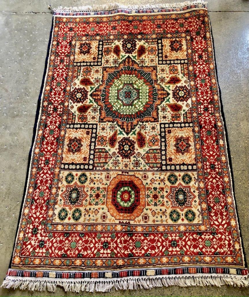 Afghan Vintage Baluch Rug - Handmade Wool Rug 3' X 5': Afghan Vintage Baluch Rug - Handmade Wool Rug 3' X 5'Shipping rates are determined by Parcel weight and destination.Combined shipping: We offer combine shipping on multiple items purchased to reduce s