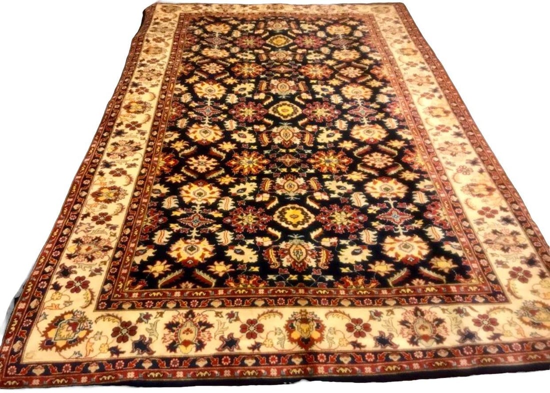 Heriz Vintage Style Rug, Turkish Large Area Rug 4' X 6' (1 of 2)
