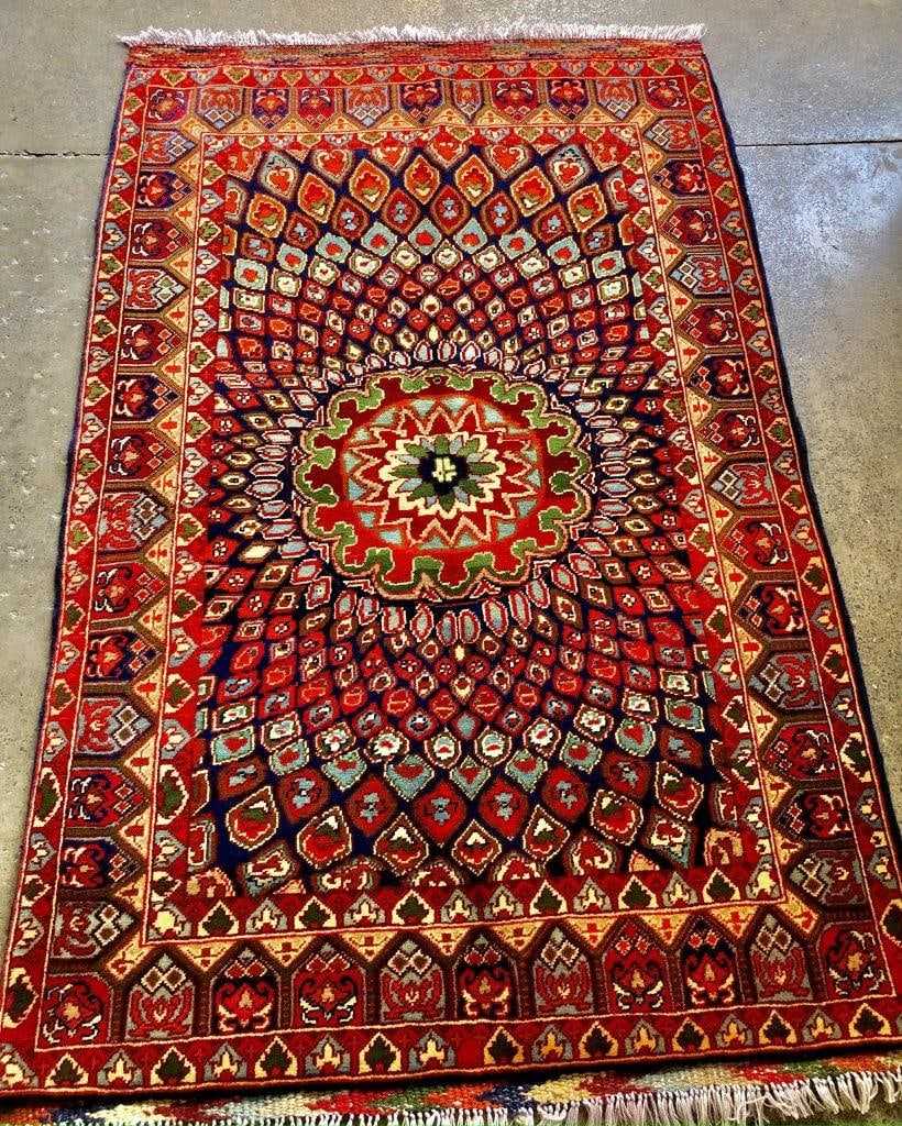 Khal Muhammadi Khamyab rugs, Tribal rug, Living room Carpet, Afghan Bokhara Rug 3' X 5' (1 of 4)
