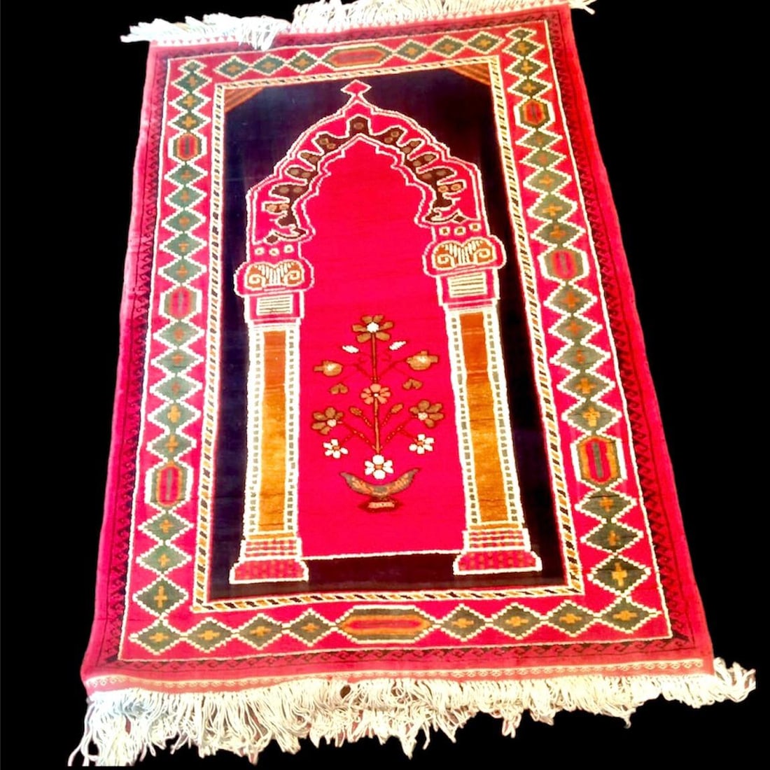 Red Afghan Handmade Rug - Natural Wool and Dyes Rug - Rugs for Living Room - Bedroom Rug - Office (1 of 1)