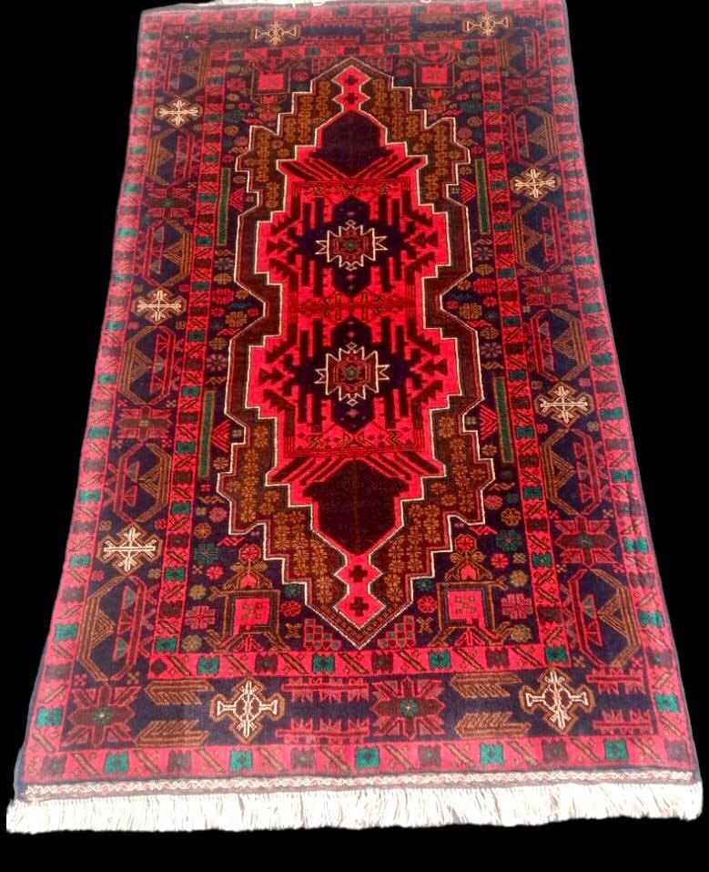 Gorgeous Handmade Afghan Traditional 100% Wool rug 4'X6' (1 of 1)