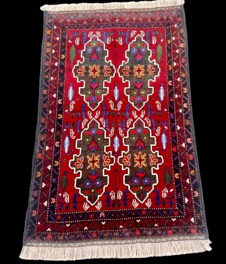 4' X 6' Red Handmade Wool Afghan Rug: 4' X 6' Red Handmade Wool Afghan RugShipping: 50$ rates are determined by Parcel weight and destination.Combined shipping: We offer combine shipping on multiple items purchased to reduce shipping cost
