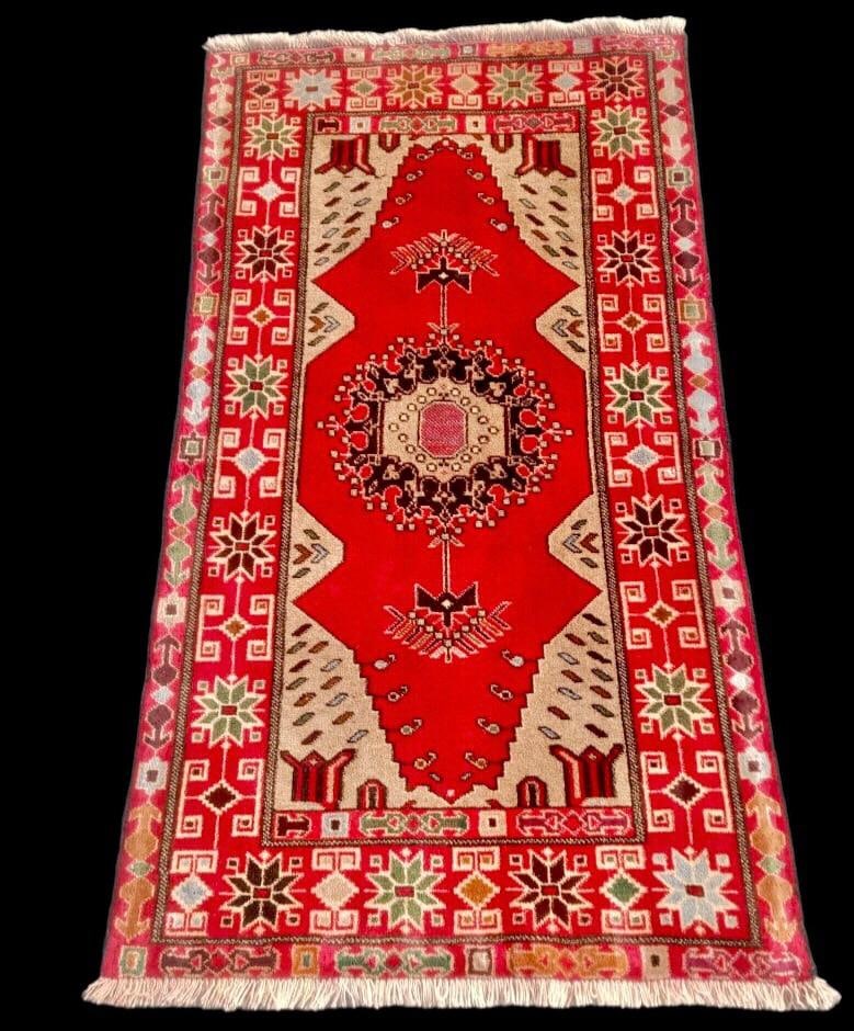 4' X 6' Red Pire Wool Turkaman Rug: 4' X 6' Red Pire Wool Turkaman RugShipping: 50$ rates are determined by Parcel weight and destination.Combined shipping: We offer combine shipping on multiple items purchased to reduce shipping cost.
