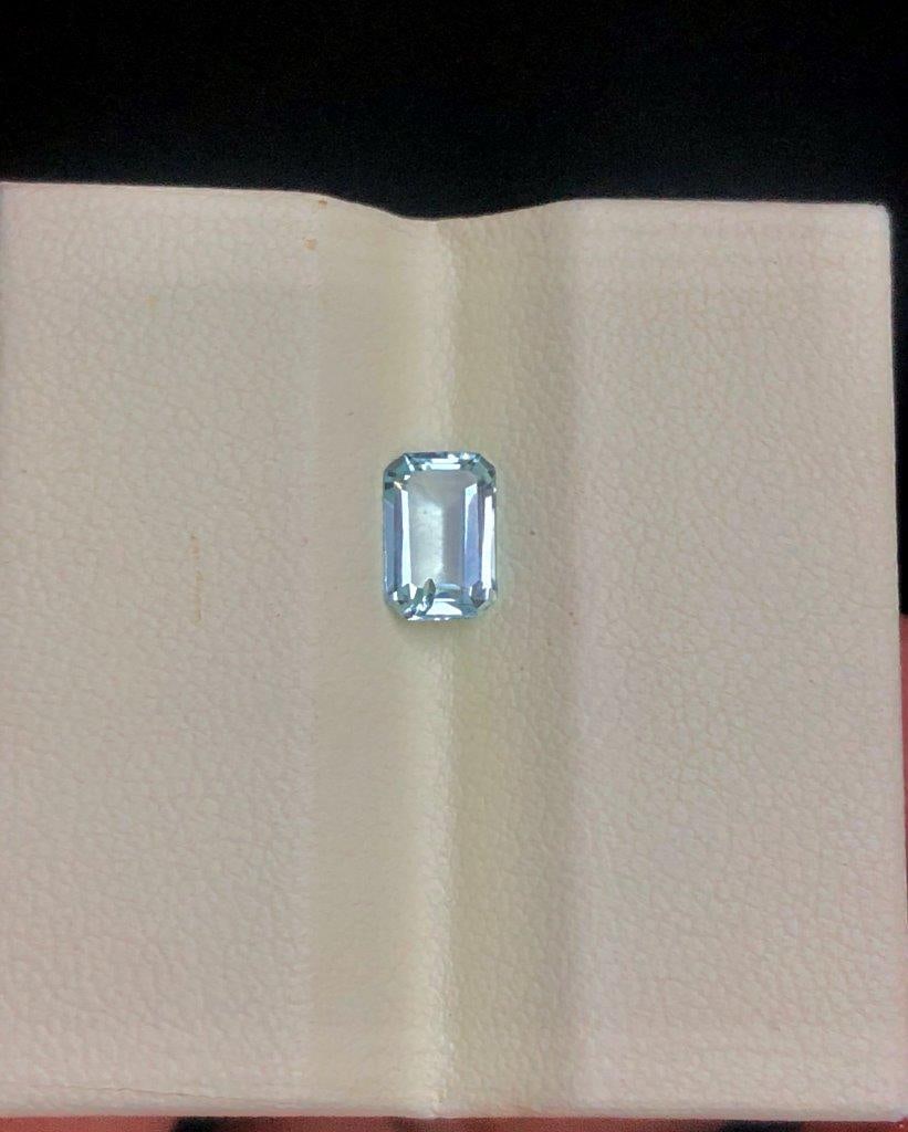 0.95 Carats Natural Aquamarine Gemstone ? Sparkling Blue Beryl Loose Stone - 8X6X4 mm: 0.95 Carats Natural Aquamarine Gemstone ? Sparkling Blue Beryl Loose Stone - 8X6X4 mmShipping: