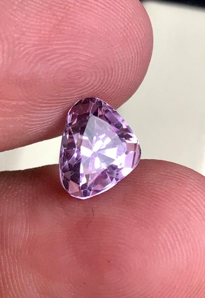 Baby Pink Kunzite Natural Pastel Pink Faceted Crystal - 3.20 Cts - 8X10X6.5 mm: Baby Pink Kunzite Natural Pastel Pink Faceted Crystal - 3.20 Cts - 8X10X6.5 mm Shipping: