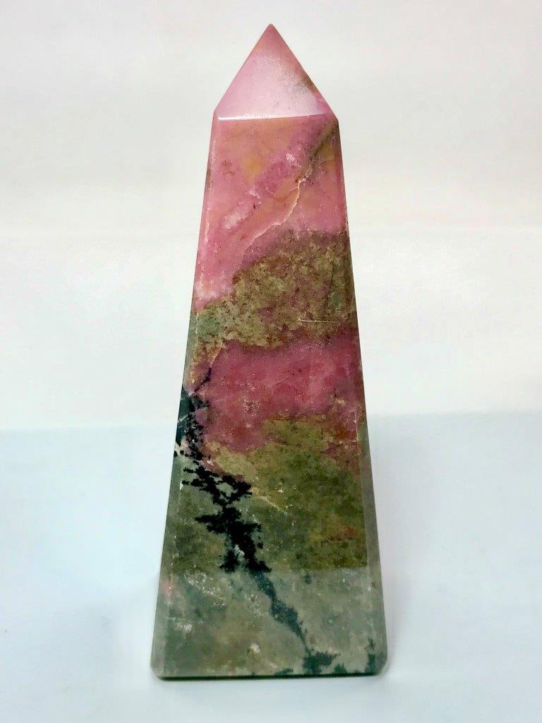 Natural Rhodonite Crystal Tower Pink Stone with Black Veining - 200 Grams - 90X30X30 mm: Natural Rhodonite Crystal Tower Pink Stone with Black Veining - 200 Grams - 90X30X30 mm Shipping: $36.00. Shipping rates are determined by Parcel weight and destination.