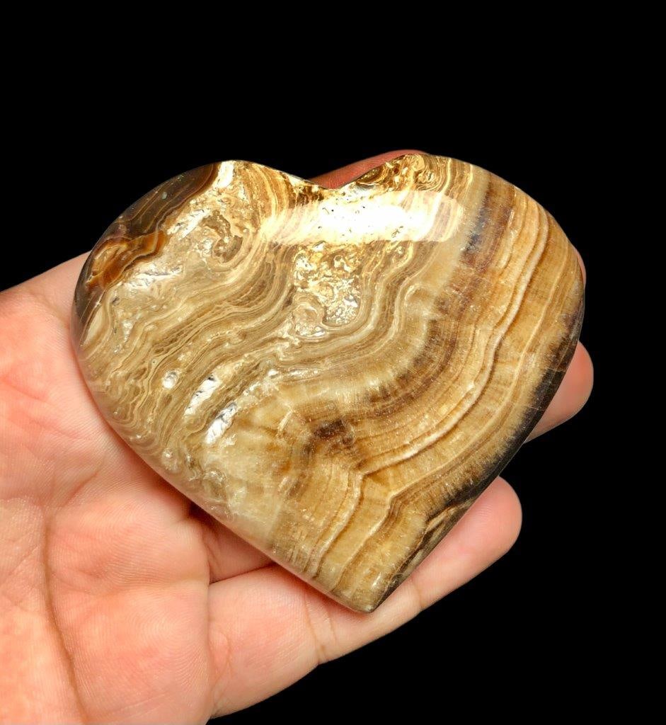 chocolate crystal Hand polish Stone heart 94 Grams (1 of 2)