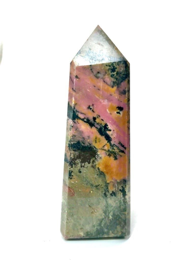 Pink Rhodonite Tower Natural Polished Crystal Point for Collection - 194.14 Grams - 82X30X22 mm (1 of 6)
