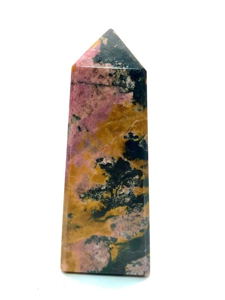 Rhodonite Crystal Tower Natural Pink Gemstone Obelisk Point - 153.80 Grams - 75X25X20 mm (1 of 6)