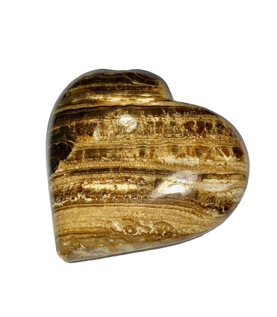 Chocolate crystal Hand polished heart 159 Grams (1 of 2)