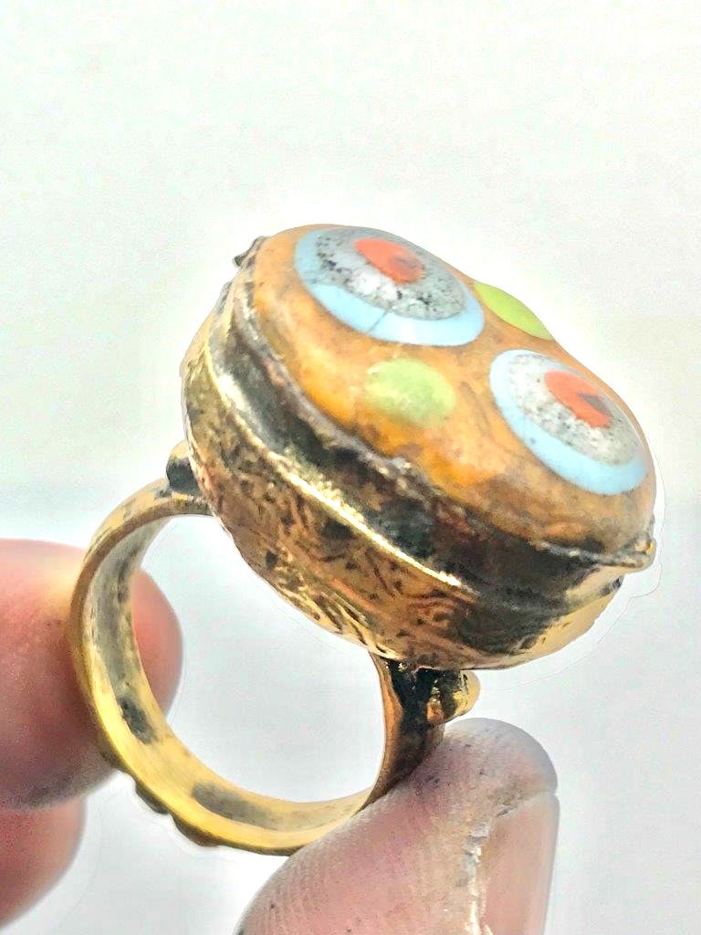 Vintage Style Brass Ring Antique Inspired Statement Jewelry (1 of 4)