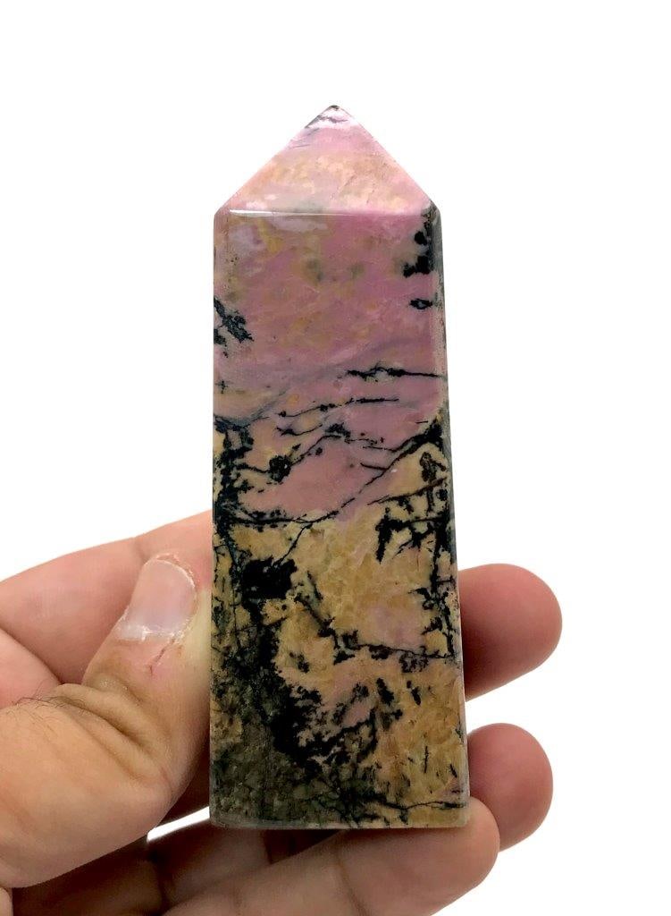 265 Grams Natural Rhodonite Point Tower Beautiful Pink Mineral Specimen - 90X35X30 mm (1 of 5)