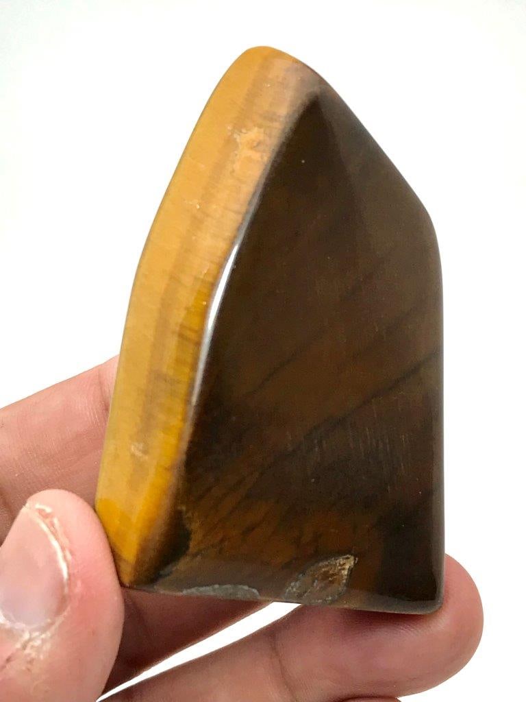 64 Grams AAA Quality Tiger Eye Tumble Natural Golden Brown Gemstone - 60X40X12 mm (1 of 3)
