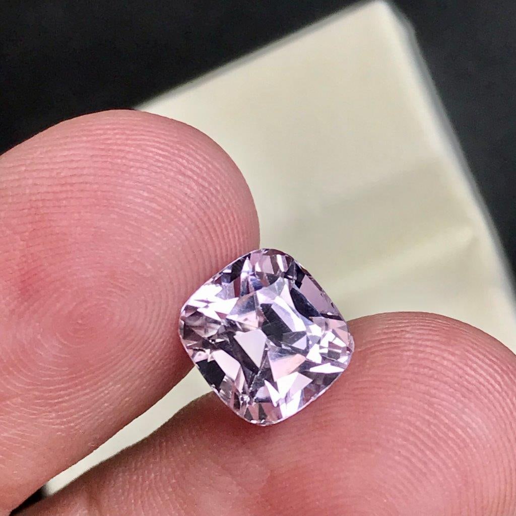 Beautiful Baby Pink Kunzite Natural Faceted Jewelry Gemstone - 3.65 Carats - 9X8X7 mm: Beautiful Baby Pink Kunzite Natural Faceted Jewelry Gemstone - 3.65 Carats - 9X8X7 mm Shipping: Domestic: 23$ SHIPPING to anywhere within the contiguous U.S.International: Foreign shipping rates are