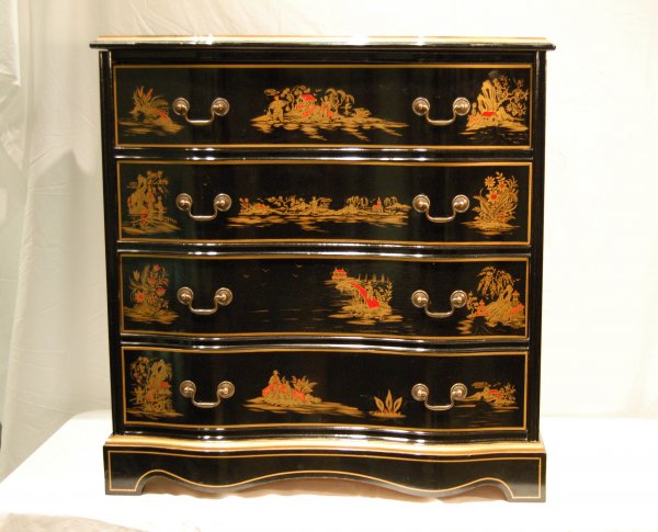 PR CHINOISERIE DECORATED BACHELORS CHEST, 29 1/2" - 2