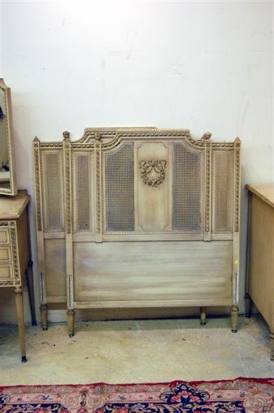 FIVE PIECE LOUIS XVI STYLE MAHOGANY BEDROOM SUITE - 2