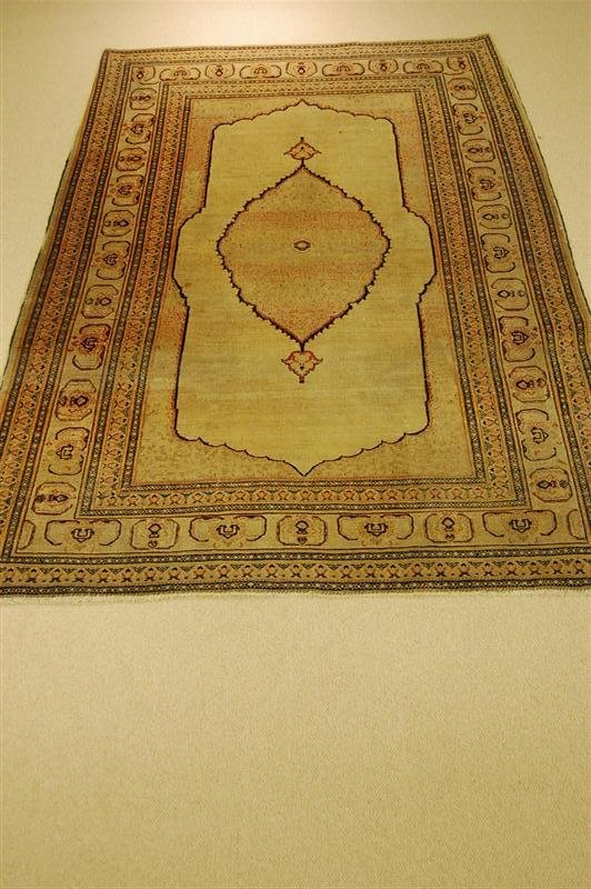 ANTIQUE PERSIAN TABRIZ THROW RUG - 2