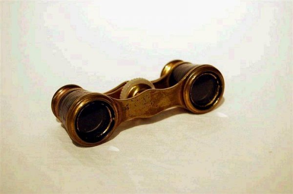 CROSS OPERA GLASSES - BRASS WITH BLACK LEATHER - 1 1