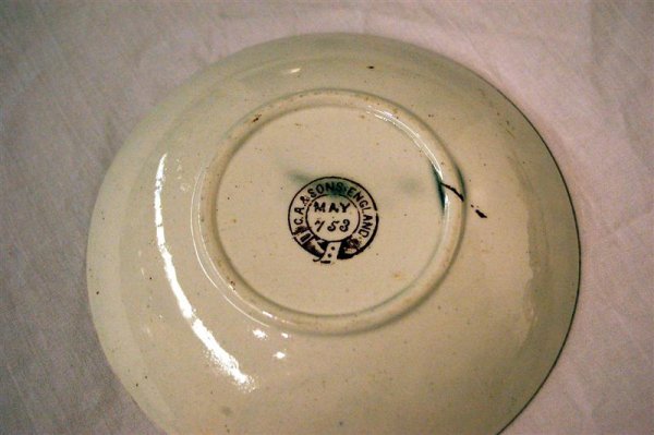 BROWN TRANSFER CHILD'S TEASET - 19TH CENTURY, MARKE - 2