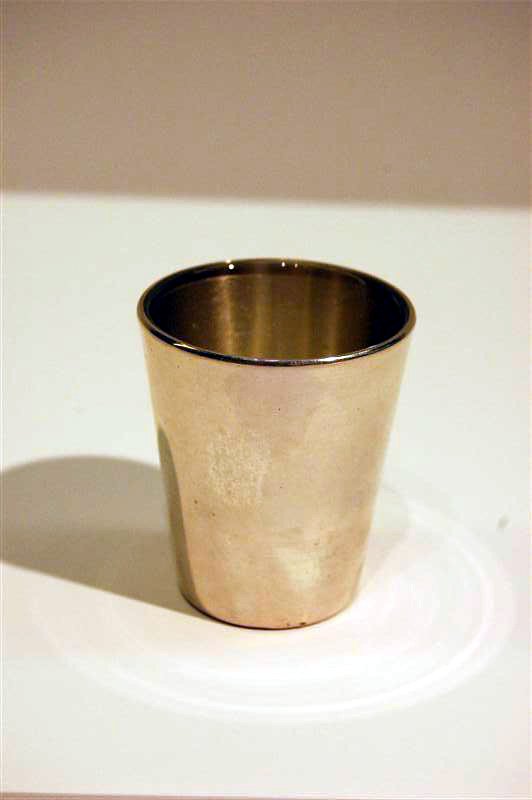 STERLING GLASS LINED SHOT GLASS BY BROADMAN #214 -